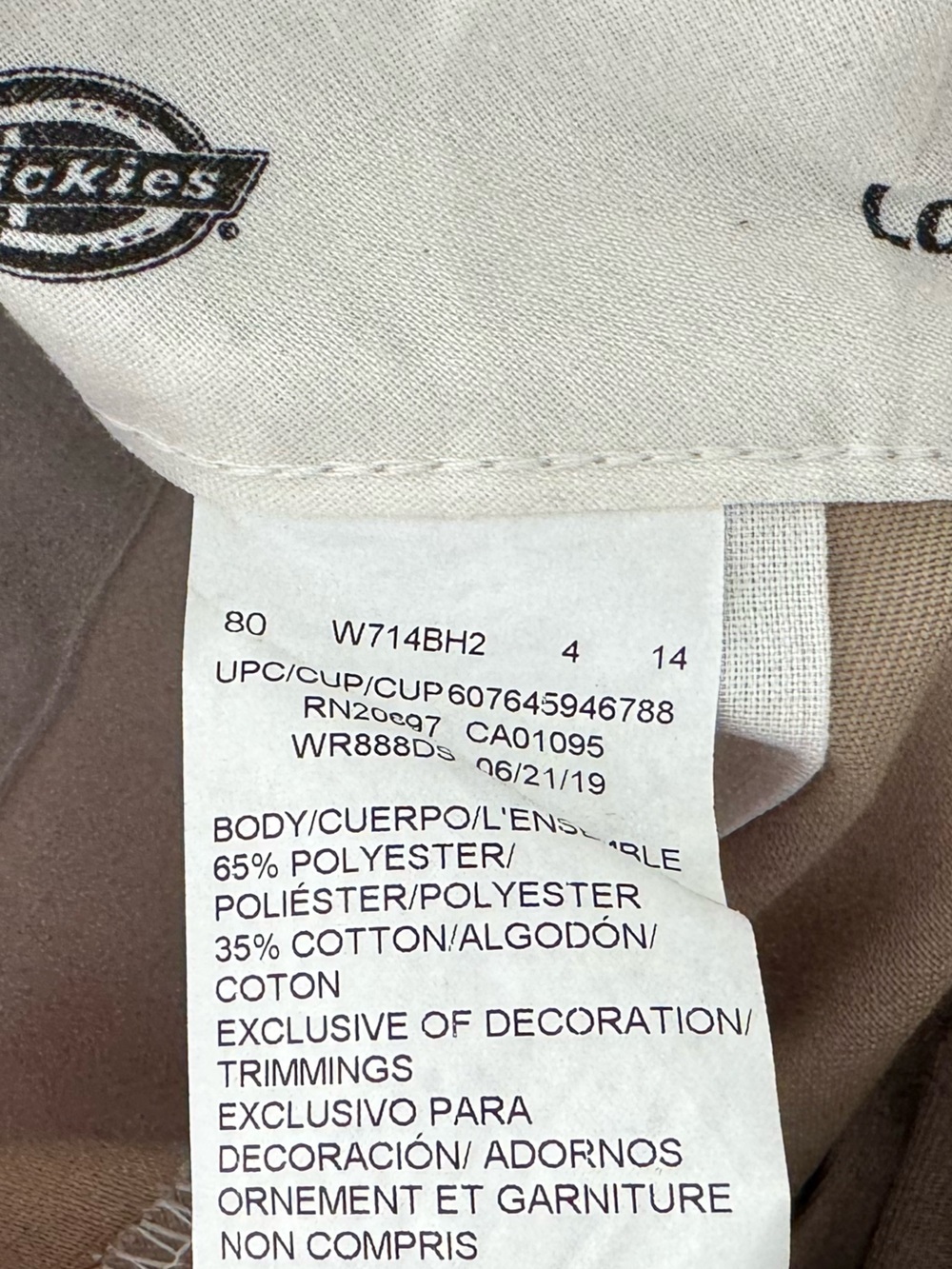 New! Dickies Classic Men's Cargo Shorts - Navy 38 Waist - Picture 4 of 4